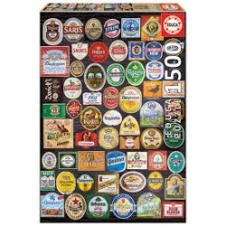 Puzzle Educa 1500  Etiquetas de cervezas