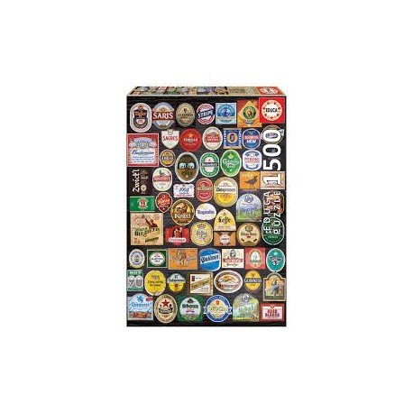 Puzzle Educa 1500  Etiquetas de cervezas