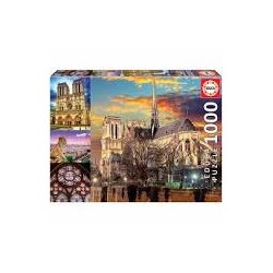 Puzzle Educa 100 piezas Collage de Notre Dame