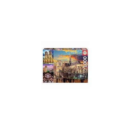 Puzzle Educa 100 piezas Collage de Notre Dame