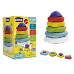 chicco niño.4 anillos con formas y superficies diferentes.