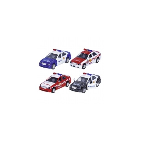 Coche de policia y camión de bomberos con sonido y luces