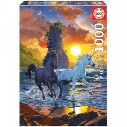 Puzzle de  Educa 1000 piezas. Unicornios en la Playa