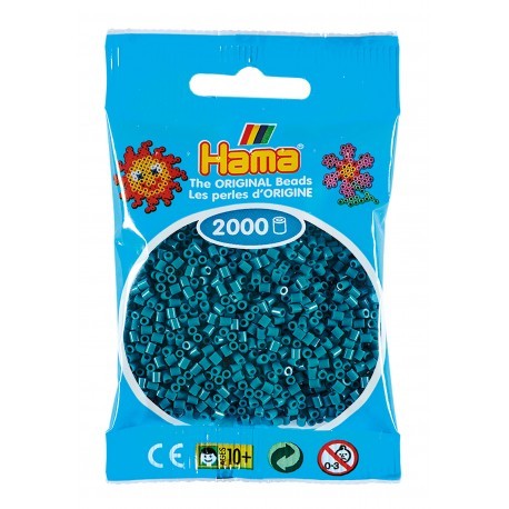 Hama beads Midi azul petróleo Mil piezas