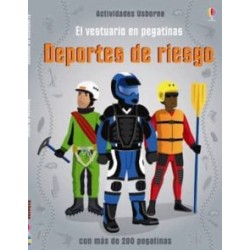 Usborne .El vestuario en pegatinas. Deportes de riesgo
