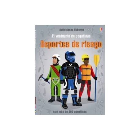Usborne .El vestuario en pegatinas. Deportes de riesgo