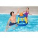 Canasta flotante hinchable con pelotas y anillas