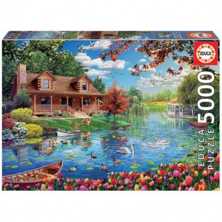 PUZZLE  DE EDUCA CASITA EN EL LAGO 5000PZ