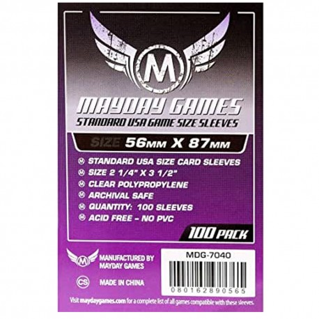 Fundas Mayday Games 56 mm x 87 mm