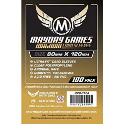 Fundas de cartas MAYDAY GAMES. Magnun  Gold 100 unidades (80mm X 120mm)