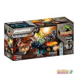 Playmobil Dino Rise Triceratops: Disturbios por las Piedras Legendarias - 70627