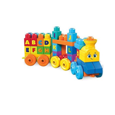 Mega Bloks Tren musical ABC, juguete de construcción para bebé + 1 año