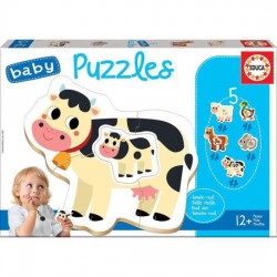 Puzzle Educa progresivo. 5 baby puzzles Animales Granja