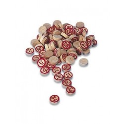 Fichas de madera de una cara (90 unid.)