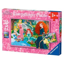Puzzle Ravensburger Princesas Disney de 2x12 Piezas