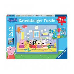 Ravensburger Puzzles 2x12 P - Las Aventuras De Peppa Pig