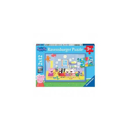 Ravensburger Puzzles 2x12 P - Las Aventuras De Peppa Pig