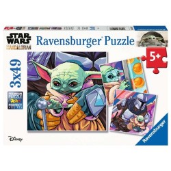 Puzzle Ravensburger The Mandalorian Momentos Grogu de 3x49 Pzs