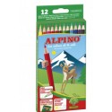LAPICES COLORES ALPINO 654 CAJA DE 12 COLORES SURTIDOS LARGOS 28327 ALPINO (LIBROS)