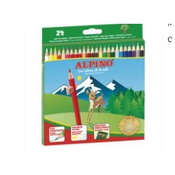 Caja 24 lápices  de Madera. Alpino