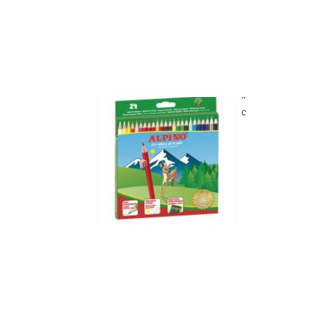 Caja 24 lápices  de Madera. Alpino