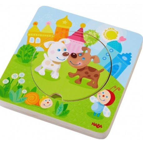 Puzzle de madera Animalitos multicolores