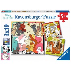 Puzzle Ravensburger Animales Felices de 3x49 Piezas