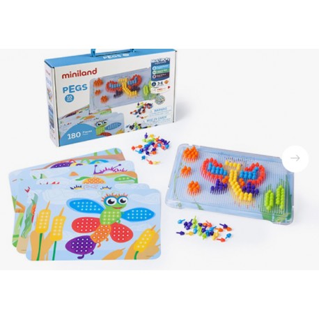 Pegs 10 mm (180 piezas) - Bright Colors