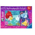 Puzle Ravensburger 3 x . La  aventura de las Princesas