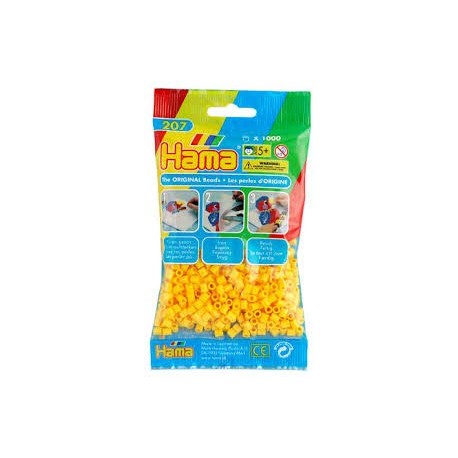 Hama beads Midi amarillo. Mil piezas