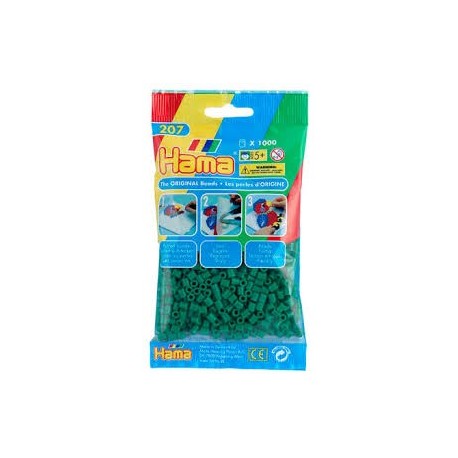 Hama beads Midi verde. Mil piezas
