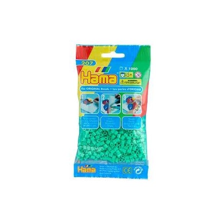 Hama beads Midi verde claro. Mil piezas