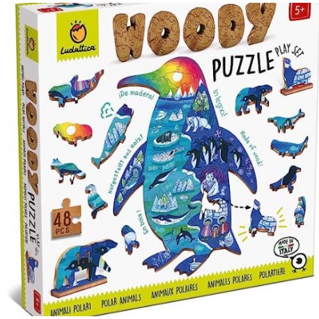 Puzzle de madera  Woody ANIMALES POLARES
