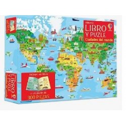 LIBRO Y PUZLE CIUDADES DEL MUNDO 300 PIEZAS