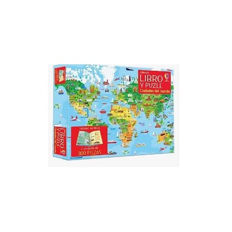 LIBRO Y PUZLE CIUDADES DEL MUNDO 300 PIEZAS