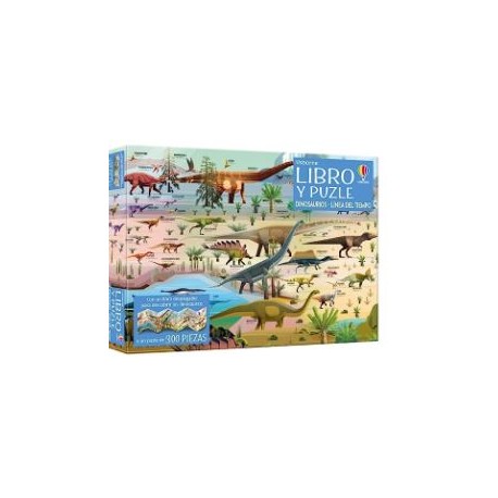 Dinosaurios - Línea del tiempo (Libro y puzle)300 PIEZAS