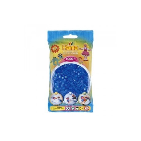 Hama beads Midi azul traslúcido. Mil piezas