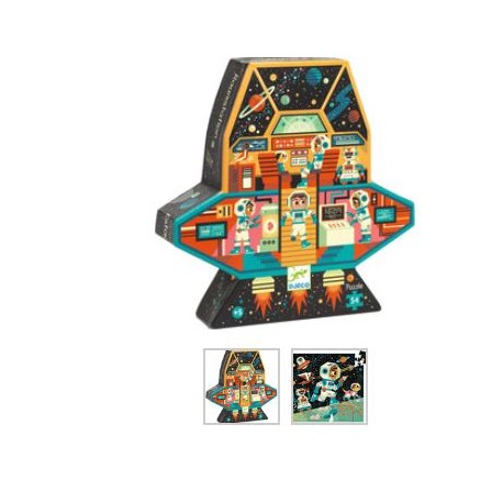 PUZLE SILUETA NAVE ESPACIAL 54PZAS. DJECO PUZZLE