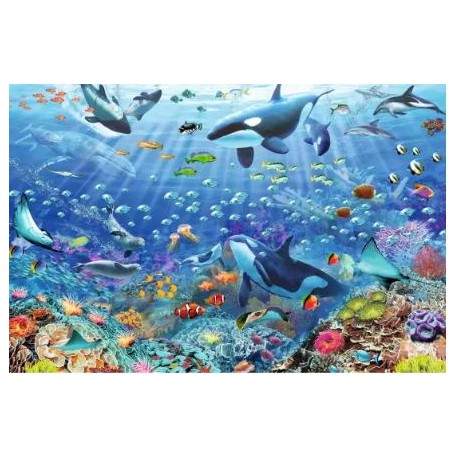 Puzzle Ravensburger Un Colorido Mundo Submarino de 3000 Pzs