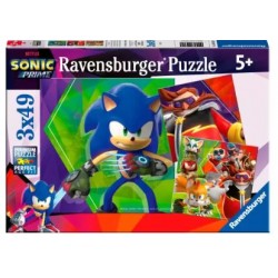 Puzzle Ravensburger Sonic Prime de 3x49 Piezas