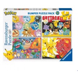 Puzzle Ravensburger Nuestros Amigos Pokémon de 4 x 100 Piezas