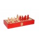 AJEDREZ MADERA ROJO