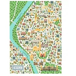 Puzzle Ravensburger Mapa de Sevilla de 1000 Pzs