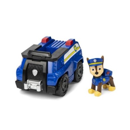 Patrulla Canina - Coche POLICÍA + Figura Chase - Coche de 15 cm con 1 Figura Chase Patrulla Canina -