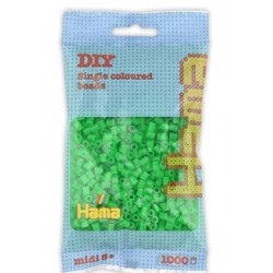 Hama Midi bolsa 1000 perlas verde neón