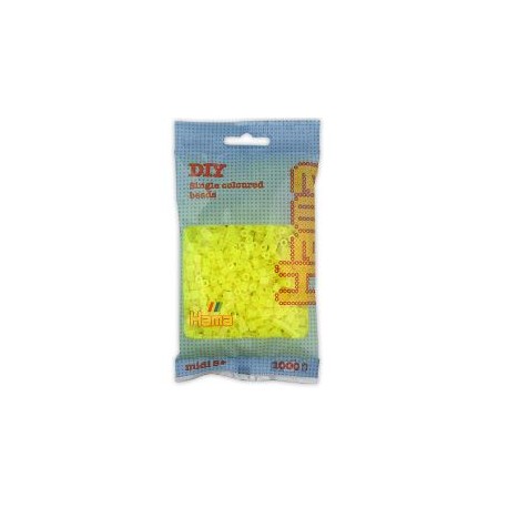 Hama Midi bolsa 1000 perlas Amarillo neón