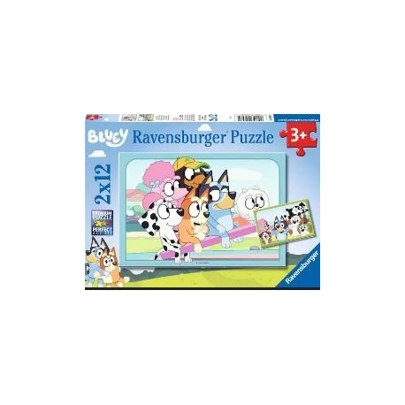 Puzzle Ravensburger Bluey de 2x12 Piezas