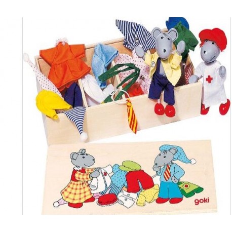 Familia ratón, la caja de ropa, Lia & Luca