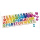Puzzle alfanumérico de madera resistente, 91 piezas, números del 0 al 10, letras de la A a la Z