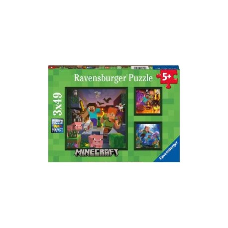 Puzzle Ravensburger Minecraft de 3x49 Piezas 5.0/5